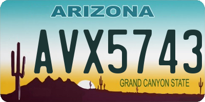 AZ license plate AVX5743