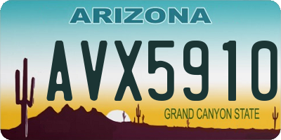 AZ license plate AVX5910