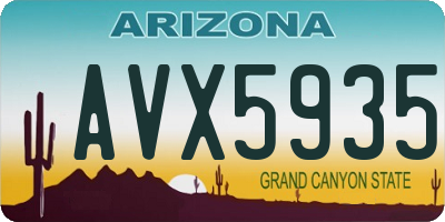 AZ license plate AVX5935