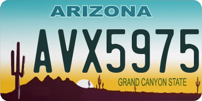 AZ license plate AVX5975