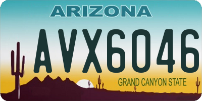 AZ license plate AVX6046