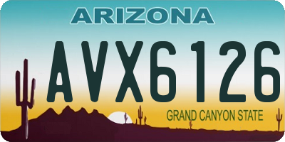 AZ license plate AVX6126
