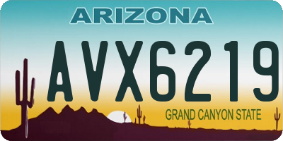 AZ license plate AVX6219
