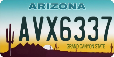 AZ license plate AVX6337