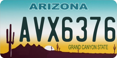AZ license plate AVX6376