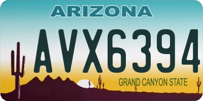 AZ license plate AVX6394