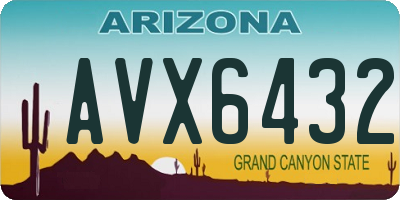AZ license plate AVX6432