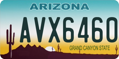 AZ license plate AVX6460