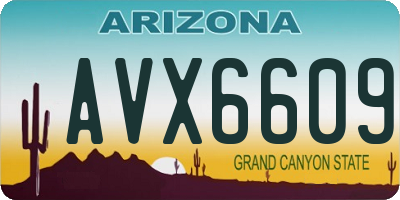 AZ license plate AVX6609
