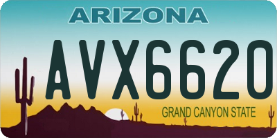 AZ license plate AVX6620