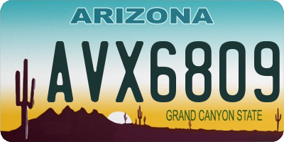 AZ license plate AVX6809