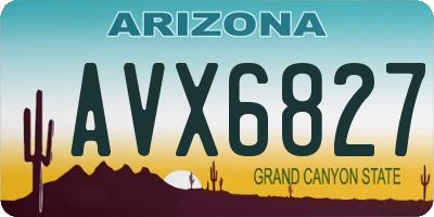AZ license plate AVX6827