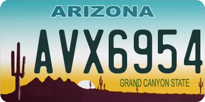 AZ license plate AVX6954