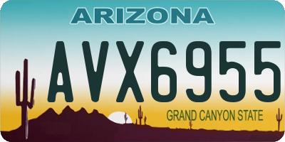 AZ license plate AVX6955