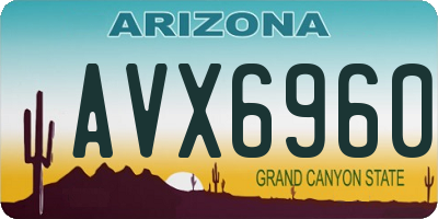 AZ license plate AVX6960