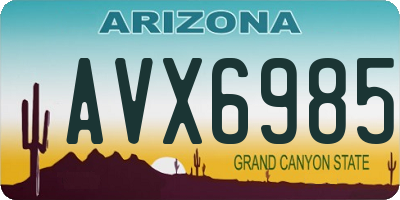 AZ license plate AVX6985