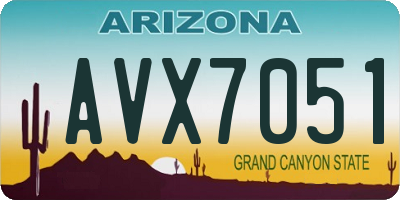 AZ license plate AVX7051