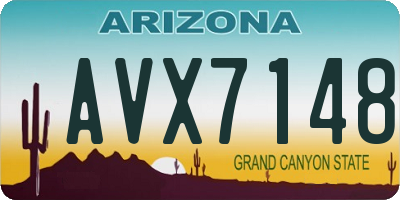 AZ license plate AVX7148