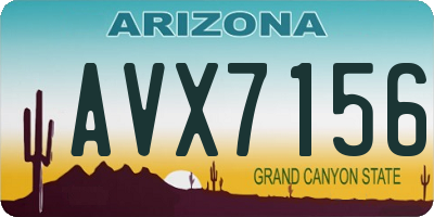 AZ license plate AVX7156