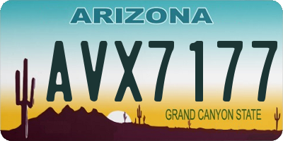 AZ license plate AVX7177