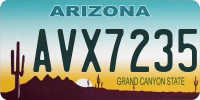 AZ license plate AVX7235