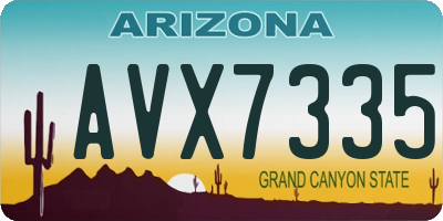 AZ license plate AVX7335