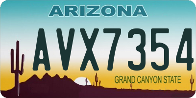 AZ license plate AVX7354