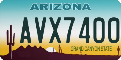 AZ license plate AVX7400