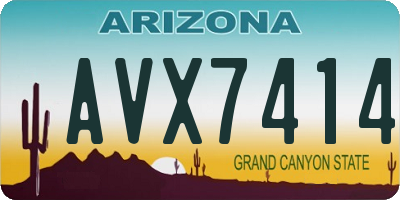 AZ license plate AVX7414