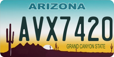 AZ license plate AVX7420