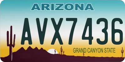 AZ license plate AVX7436