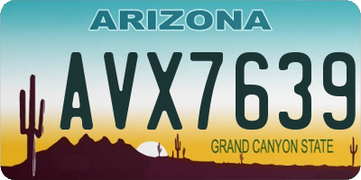 AZ license plate AVX7639