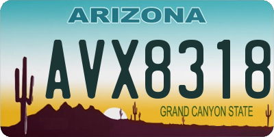 AZ license plate AVX8318
