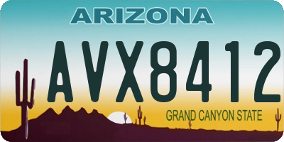 AZ license plate AVX8412