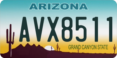 AZ license plate AVX8511
