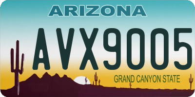 AZ license plate AVX9005