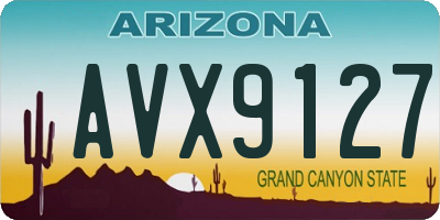 AZ license plate AVX9127