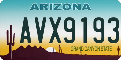 AZ license plate AVX9193