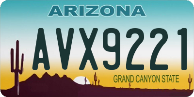 AZ license plate AVX9221