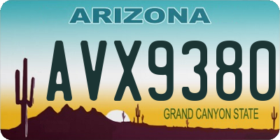 AZ license plate AVX9380