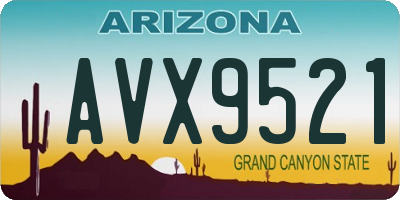 AZ license plate AVX9521