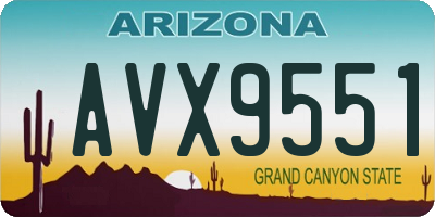 AZ license plate AVX9551