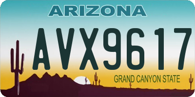 AZ license plate AVX9617