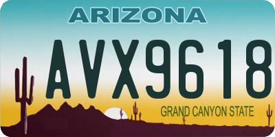 AZ license plate AVX9618