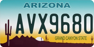 AZ license plate AVX9680