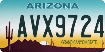 AZ license plate AVX9724