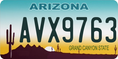 AZ license plate AVX9763