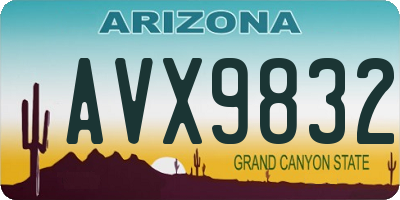 AZ license plate AVX9832
