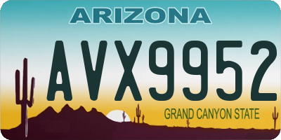 AZ license plate AVX9952