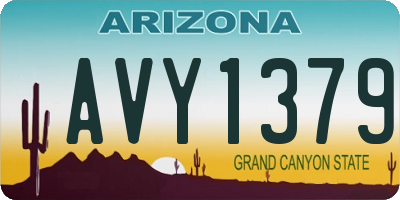 AZ license plate AVY1379